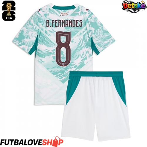 Dres Portugalsko Bruno Fernandes #8 Preč pre deti MS 2026 Krátky Rukáv (+ trenírky)